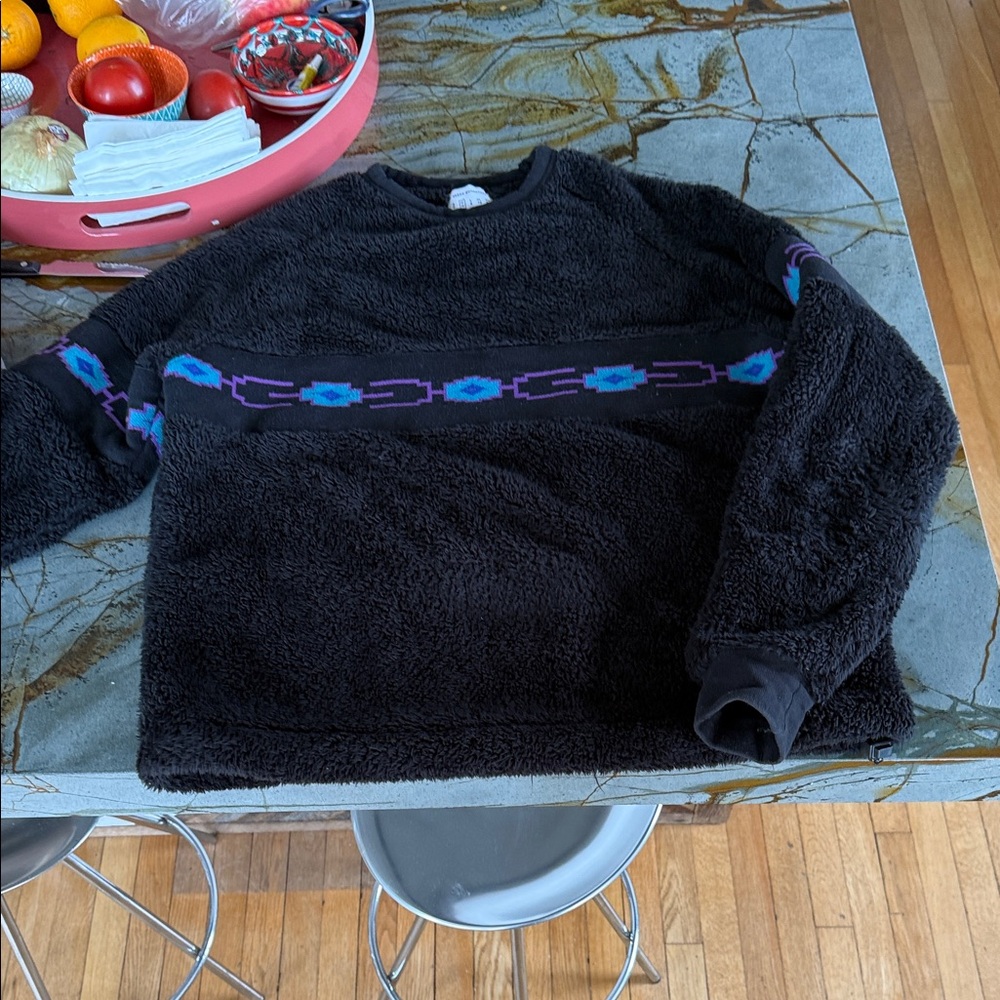 Urban Outfitters Black Sweater with Blue and Purple Accents
